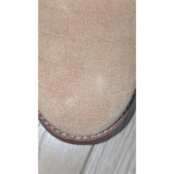 Kelsi Dagger Moto Sherpa Boots Size 9 Tan Beige Ankle Zip - Picture 7 of 10